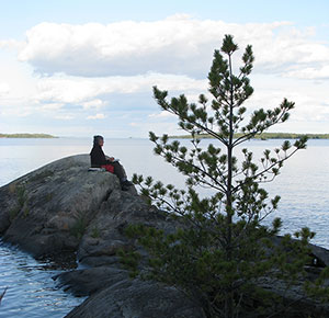 writing on the rocks